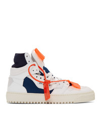 Off-White White And Blue Low 30 Off Court High Top Sneakers