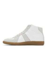 Maison Margiela White And Grey Replica High Top Sneakers