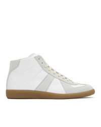 Maison Margiela White And Grey Replica High Top Sneakers
