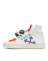 Off-White White And Purple Off Court 30 High Top Sneakers