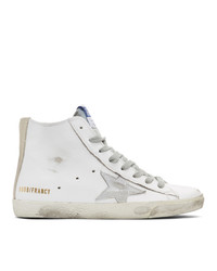 Golden Goose White And Silver Francy Sneakers