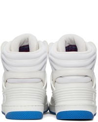 Gucci White Basket High Top Sneakers