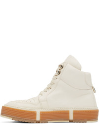 Guidi White Basket High Top Sneakers
