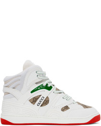 Gucci White Basket Interlocking G Sneakers