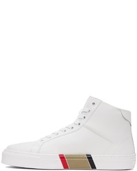 Burberry White Bio Based Sole Leather Sneakers
