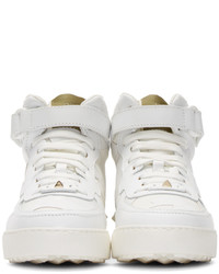 Valentino White Camo High Top Sneakers