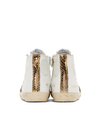 Golden Goose White Cheetah Francy Sneakers