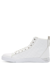 Diesel White Diamond High Top Sneakers