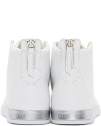 Diesel White Diamond High Top Sneakers