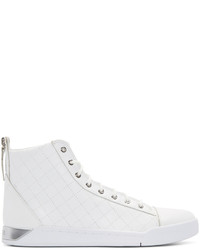 Diesel White Diamond High Top Sneakers