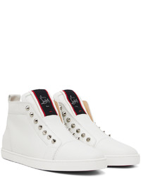 Christian Louboutin White Fav Fique A Vontarde High Sneakers