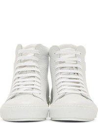 Acne Studios White Grained Leather Adrian High Tops
