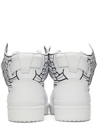 adidas Originals White Jeremy Scott Edition Forum Wings 40 Sneakers