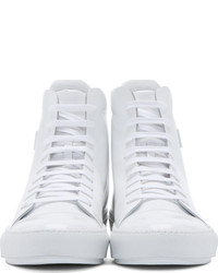 Acne Studios White Leather Adrian High Top Sneakers