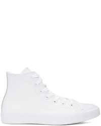 Converse White Leather Ctas High Top Sneakers