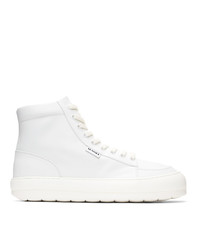 Sunnei White Leather Dreamy High Top Sneakers