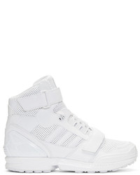Juun.J White Leather High Top Adidas By Sneakers