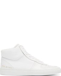 Common Projects White Leather High Top Basketball Sneakers