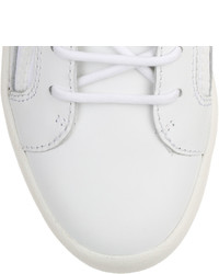 Giuseppe Zanotti White Leather High Top Enamel Sneaker