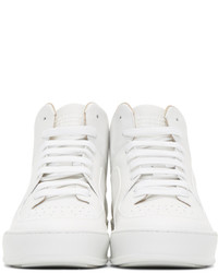 Maison Margiela White Leather High Top Sneakers