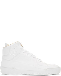 Maison Margiela White Leather High Top Sneakers