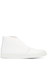 Junya Watanabe White Leather High Top Sneakers