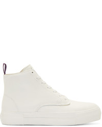 Eytys White Leather Odyssey High Top Sneakers