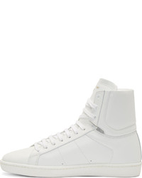 Saint Laurent White Leather Sl01h Court Classic High Tops