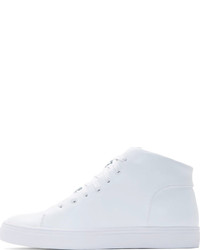 Tiger of Sweden White Leather Yngve High Top Sneakers
