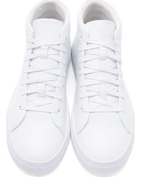 Tiger of Sweden White Leather Yngve High Top Sneakers