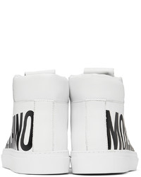 Moschino White Logo High Sneakers