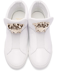 Versace White Medusa High Top Sneakers