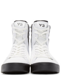 Y-3 White Mid Lt High Top Sneakers