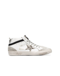 Golden Goose Deluxe Brand White Mid Star Leather Hi Top Sneakers