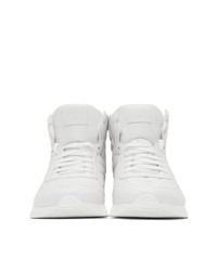 Fendi White Nappa Forever High Top Sneakers