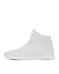 Fendi White Nappa Forever High Top Sneakers