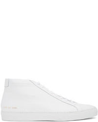 Common Projects White Original Achilles Mid Sneakers