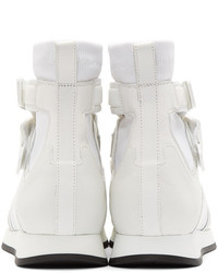 Versace White Runway High Top Sneakers