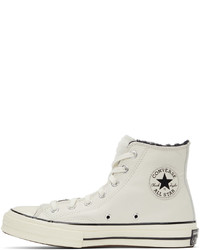 Converse White Sherpa Chuck 70 Hi Sneakers