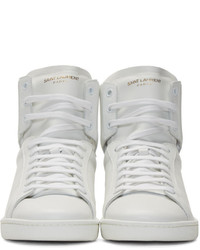 Saint Laurent White Sl01h High Top Sneakers