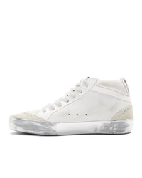 Golden Goose White Sparkle Sole Mid Star Sneakers