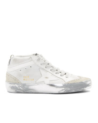 Golden Goose White Sparkle Sole Mid Star Sneakers