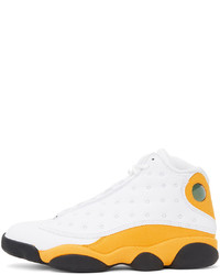 NIKE JORDAN White Yellow 13 Retro Sneakers