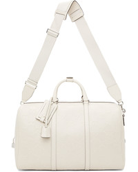 White Leather Holdall