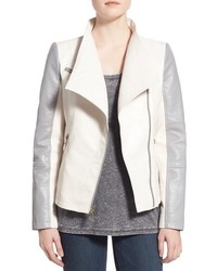 GUESS Asymmetrical Zip Faux Leather Jacket
