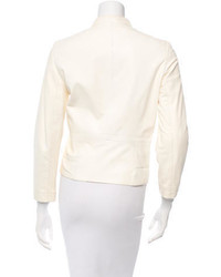 Cacharel White Leather Jacket