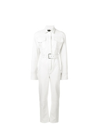 White Leather Jumpsuit