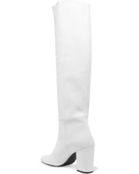 Off-White Leather Knee Boots