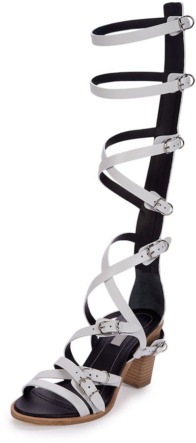 Balenciaga Belted Sandal White, | Neiman Marcus | Lookastic