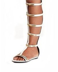 Charlotte Russe Metallic Plated Knee High Gladiator Sandal